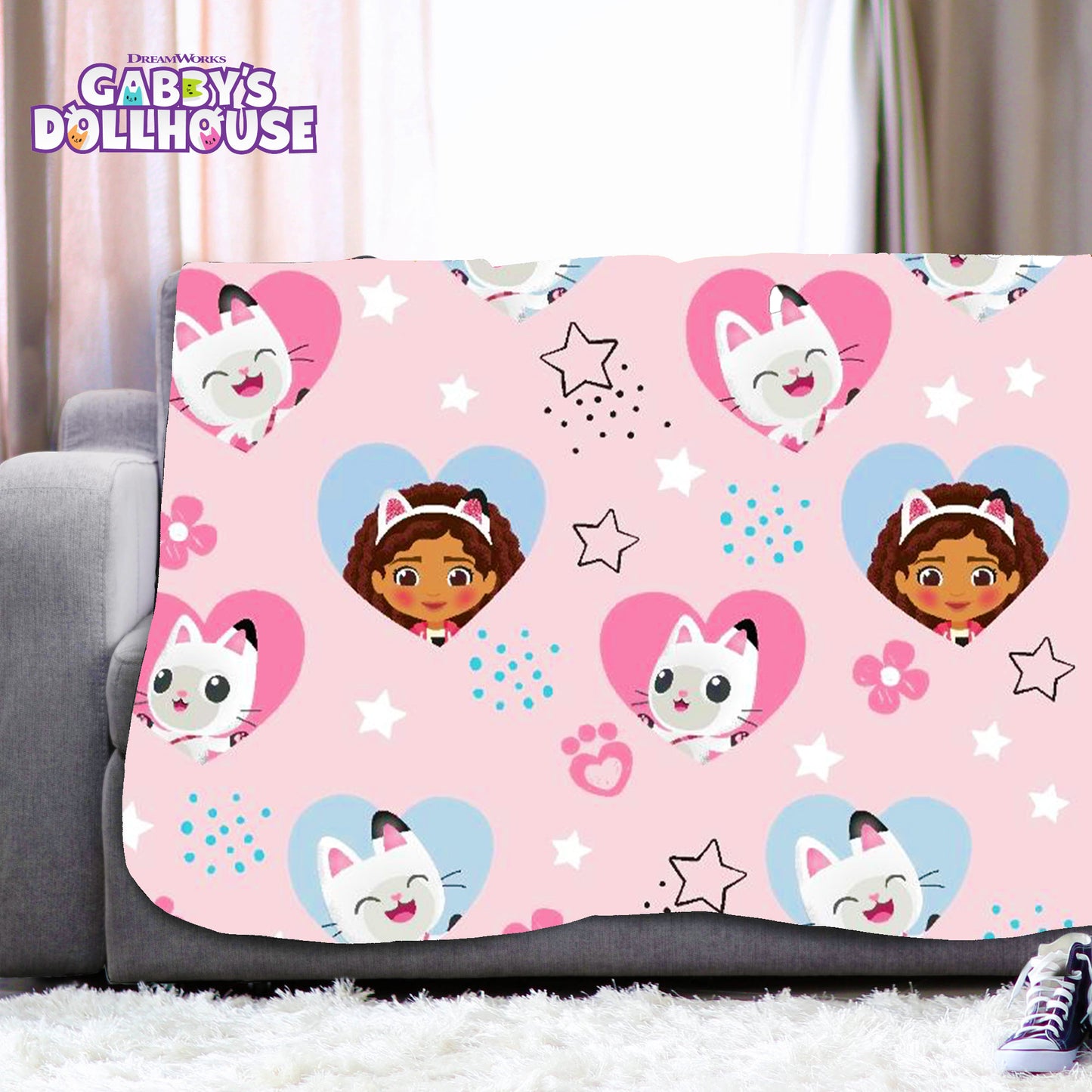 Gabby's Dollhouse Fleece Blanket – 100 x 150 cm