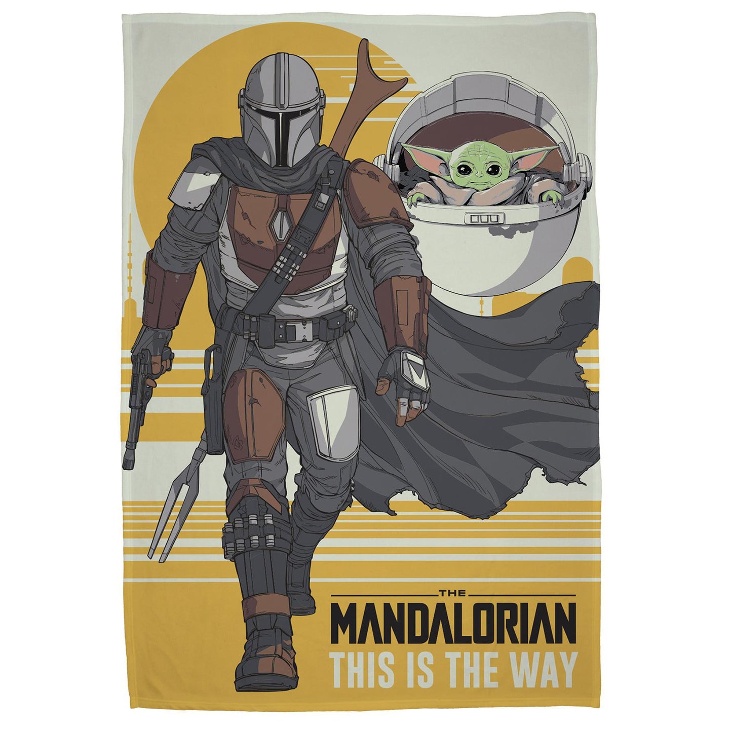 The Mandalorian 'Mando' Fleece Blanket