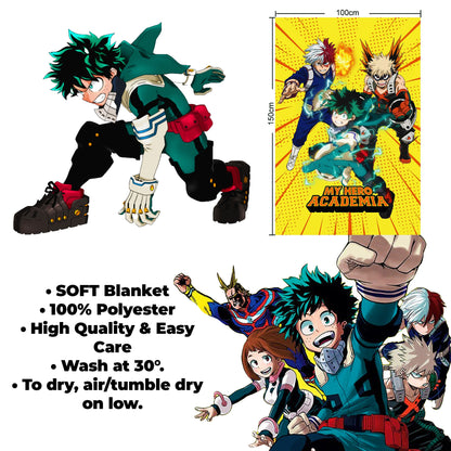 My Hero Academia Fleece Blanket – 100 x 150 cm