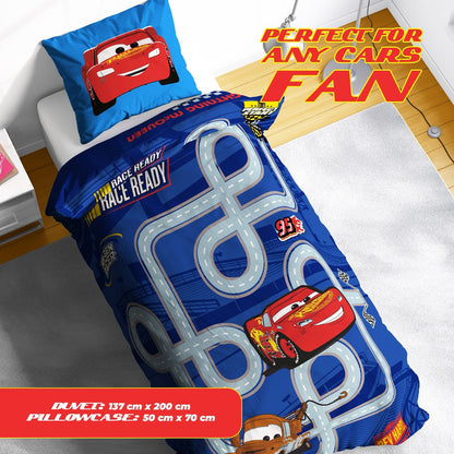 Disney Single Panel Duvet Set - McQueen & Mater Design