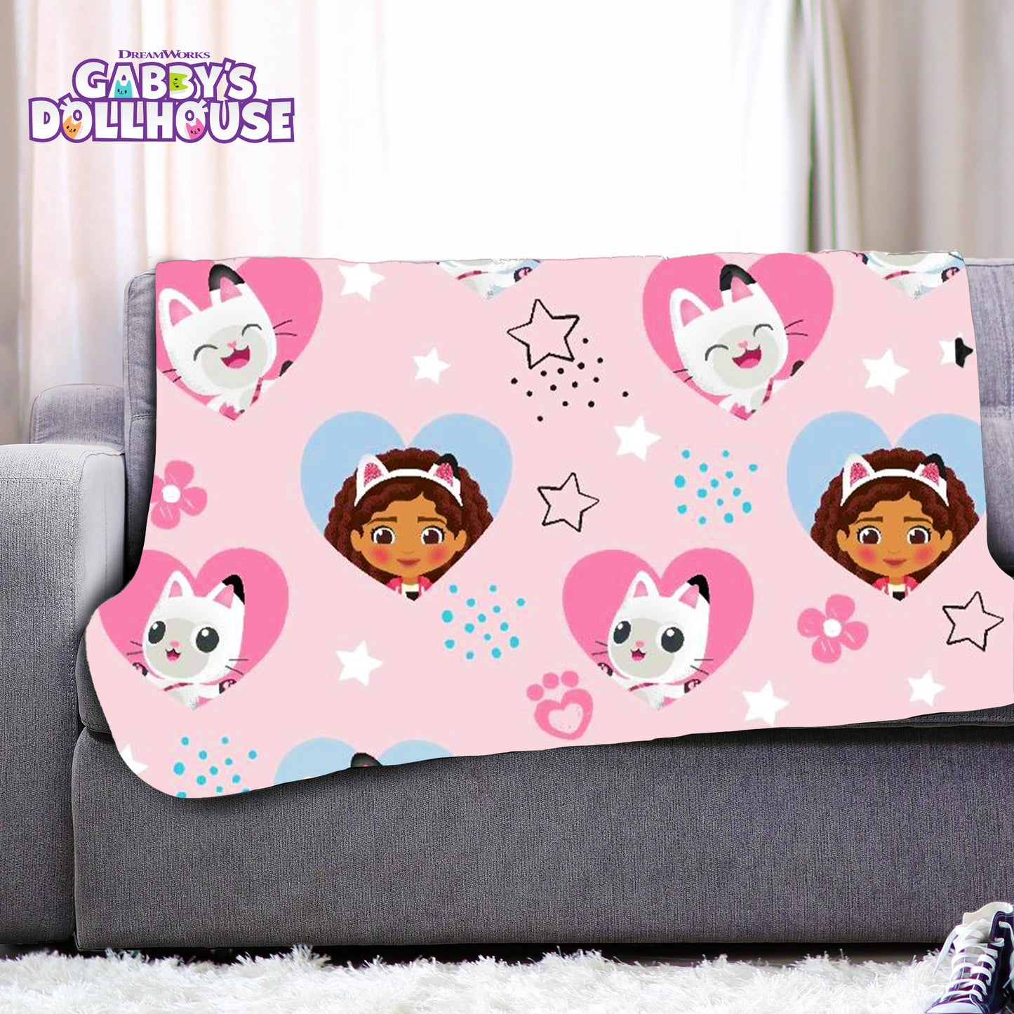 Gabby's Dollhouse Fleece Blanket – 100 x 150 cm