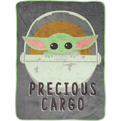 The Mandalorian 'Precious Cargo' Fluffy Fleece Blanket