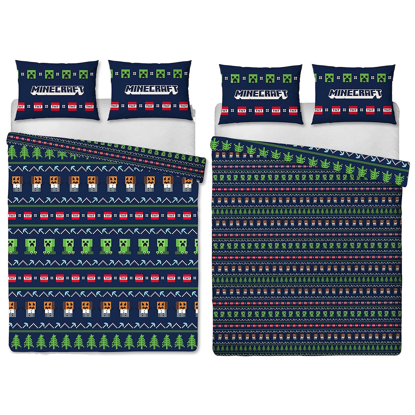 Minecraft 'Alpine Christmas' Double Rotary Duvet Set