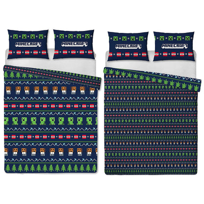 Minecraft 'Alpine Christmas' Double Rotary Duvet Set