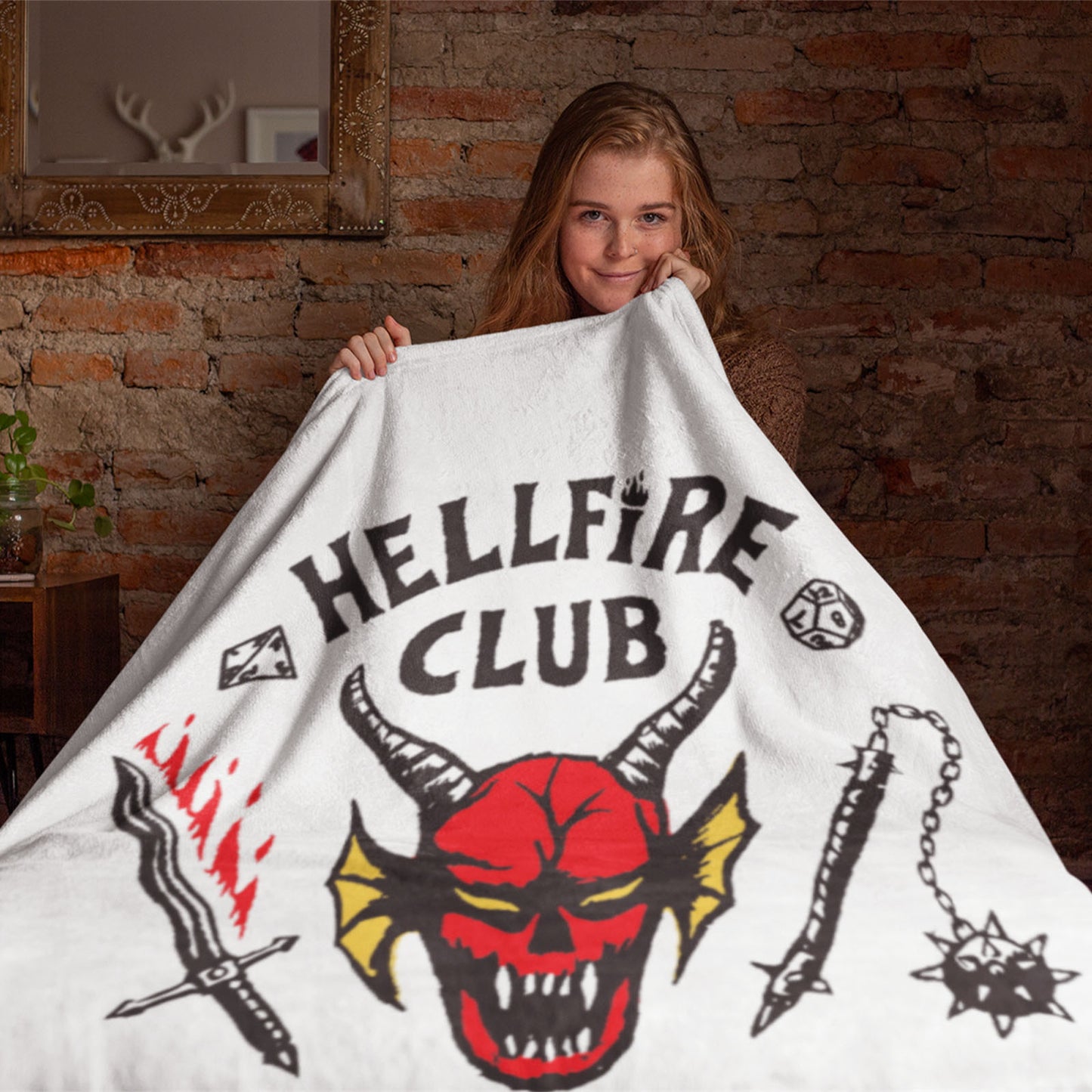 Stranger Things 'Hellfire Club' Fleece Blanket
