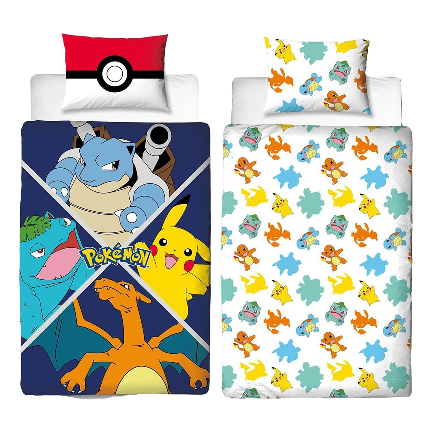 Pokemon 'Divide' Single Panel Duvet Set