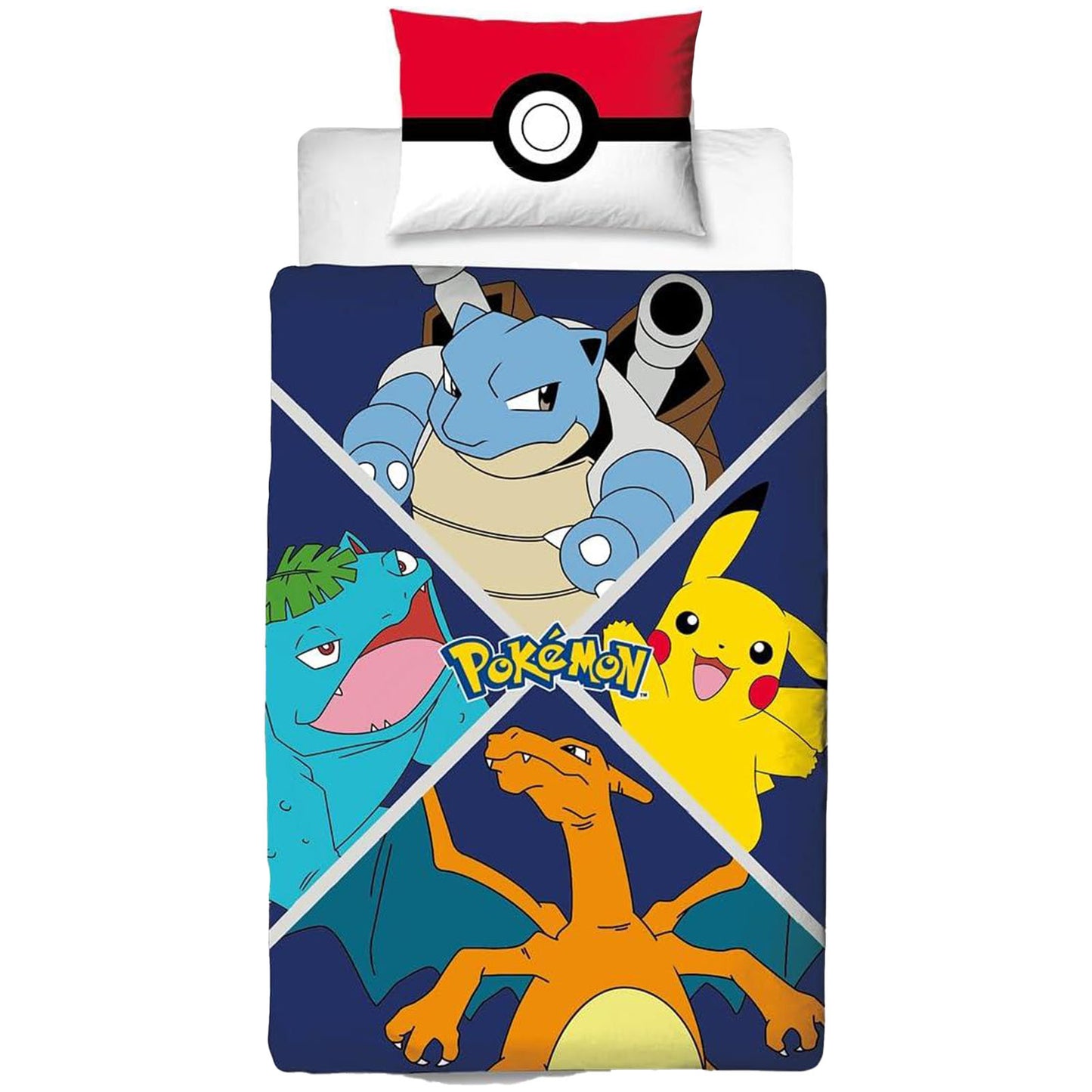 Pokemon 'Divide' Single Panel Duvet Set