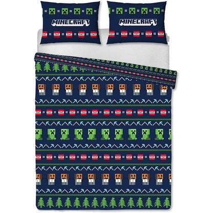 Minecraft 'Alpine Christmas' Double Rotary Duvet Set