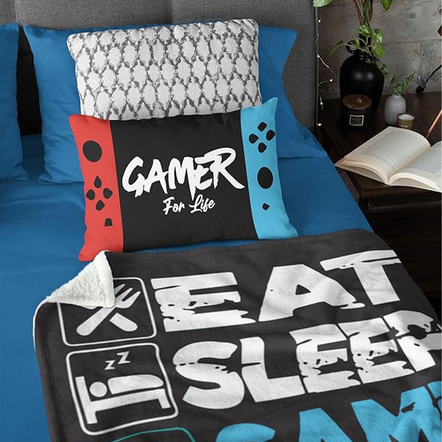 Gamer 'Gamer For Life' Rectangle Cushion