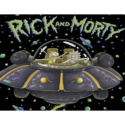 Rick And Morty Single Panel Duvet Set