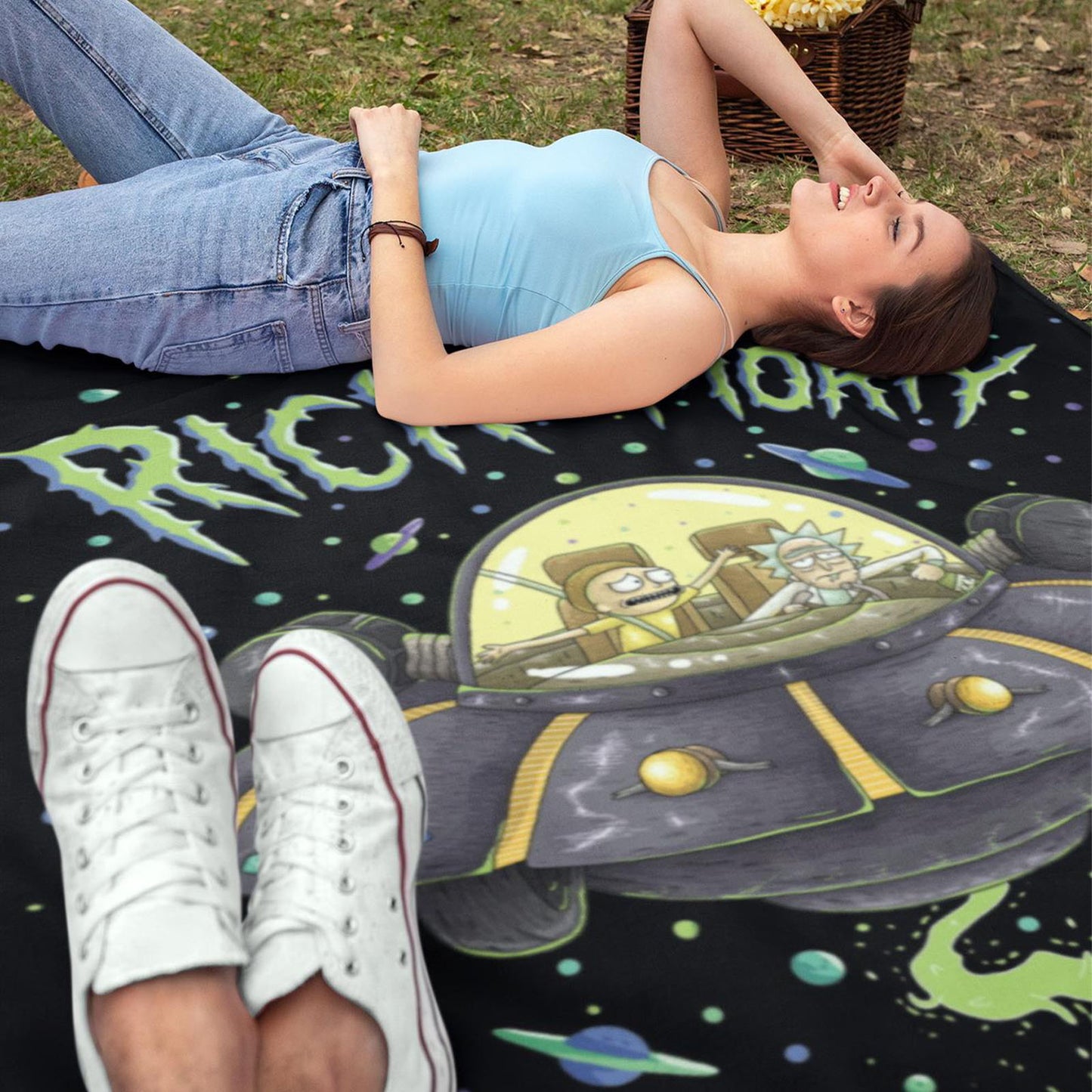 Rick and Morty Fleece Blanket