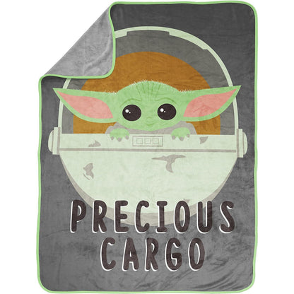 The Mandalorian 'Precious Cargo' Fluffy Fleece Blanket