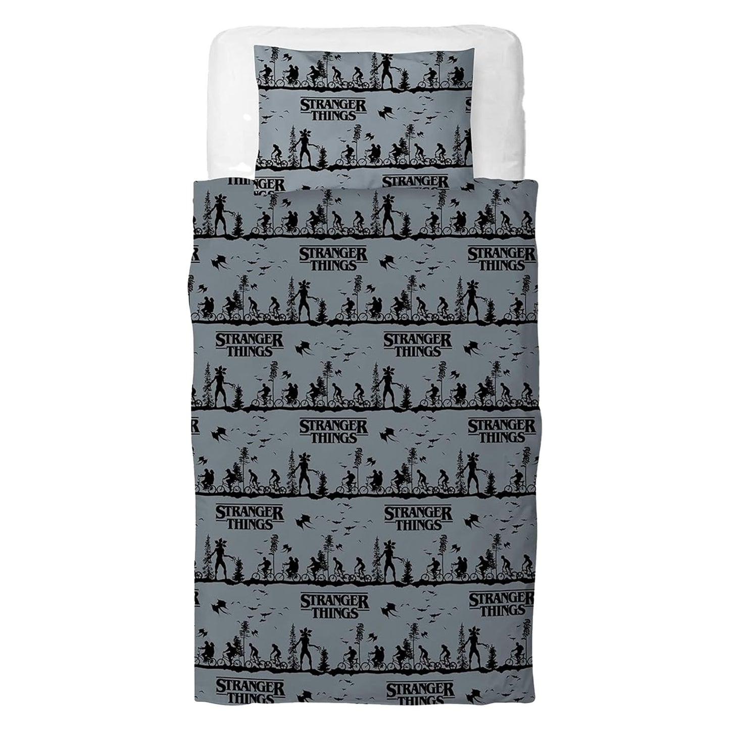Stranger Things 'Hawkins Town' Panel Duvet Set