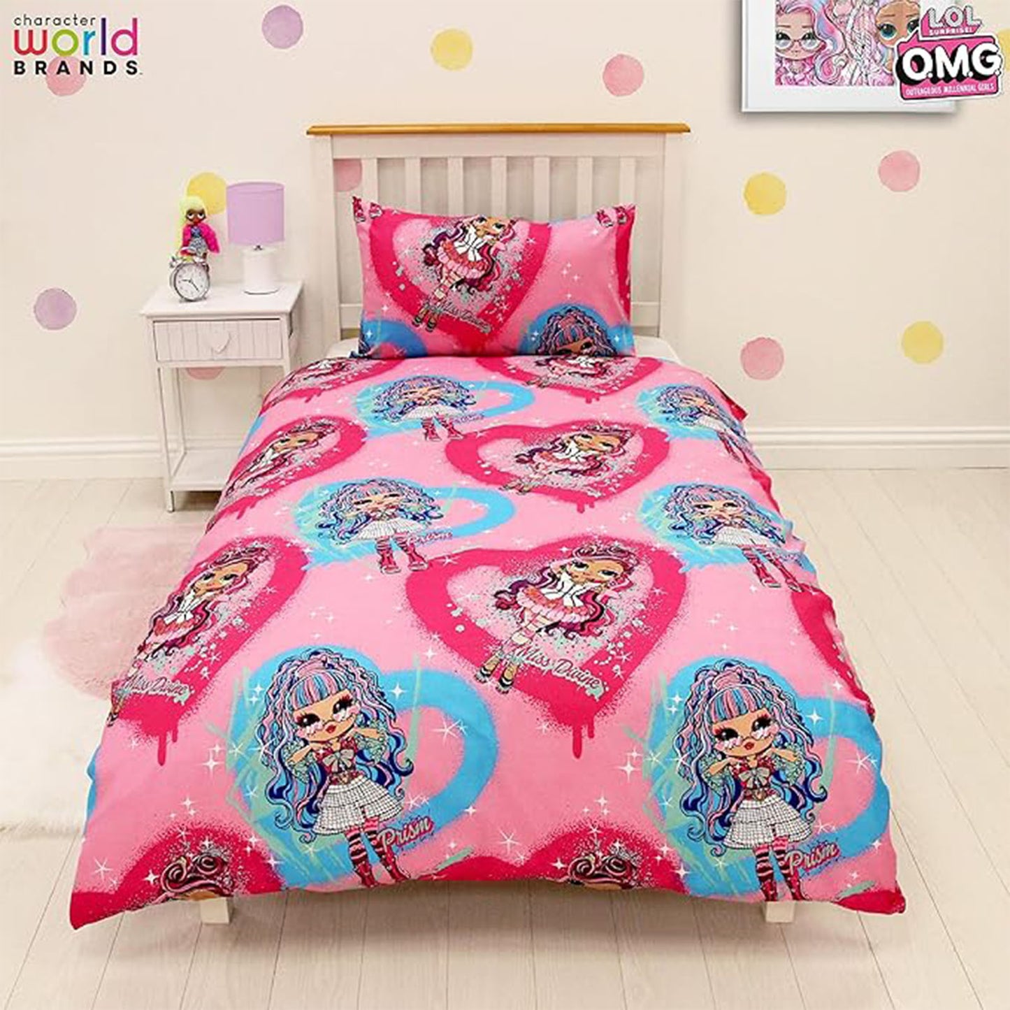 LOL Surprise 'Queens Doll' Single Rotary Duvet Set