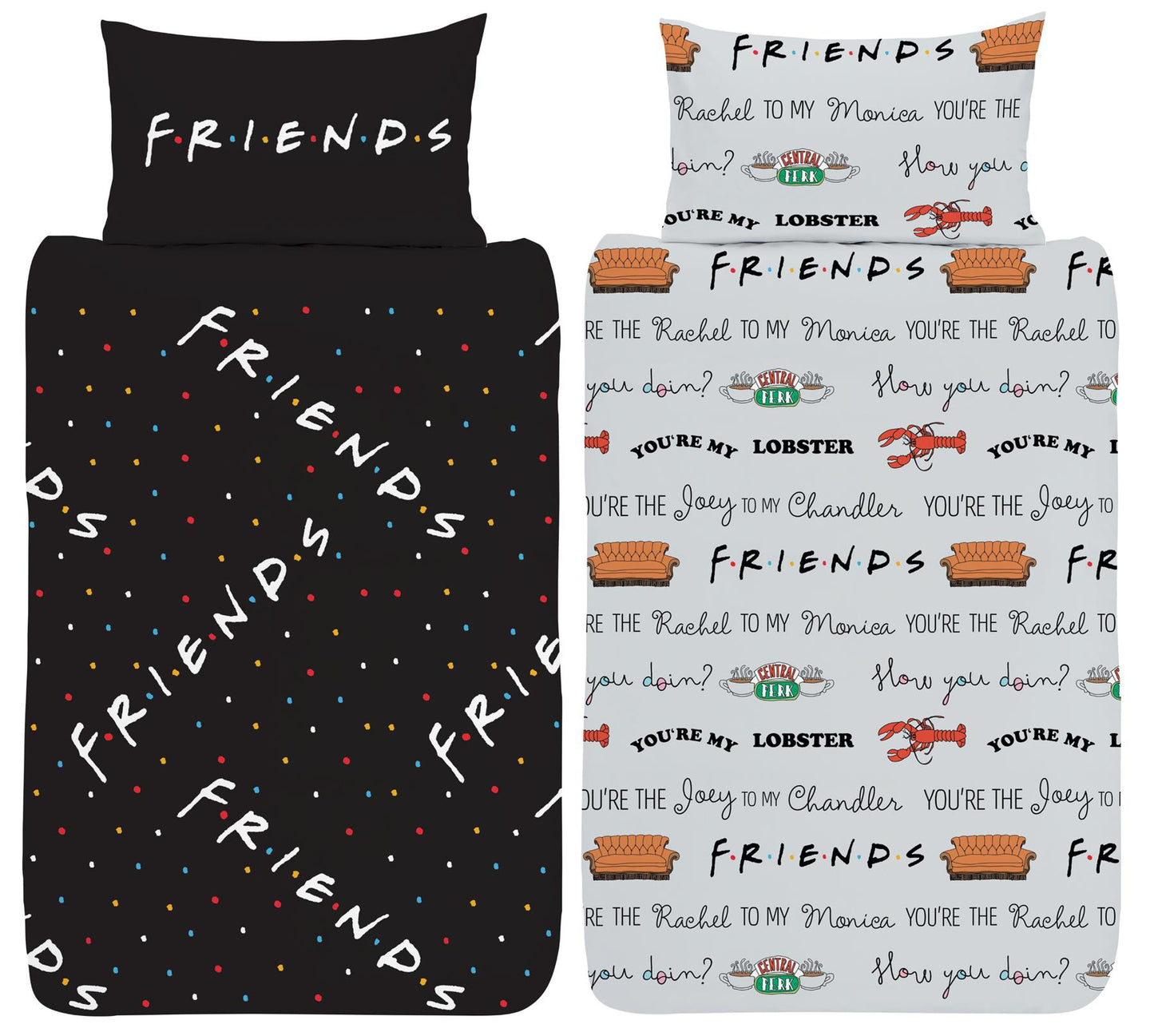 Friends 'Logo' Single Rotary Duvet Set