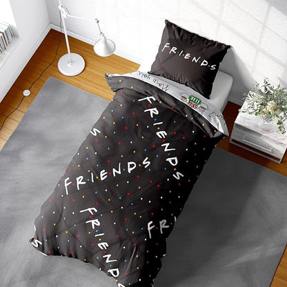 Friends 'Logo' Single Rotary Duvet Set