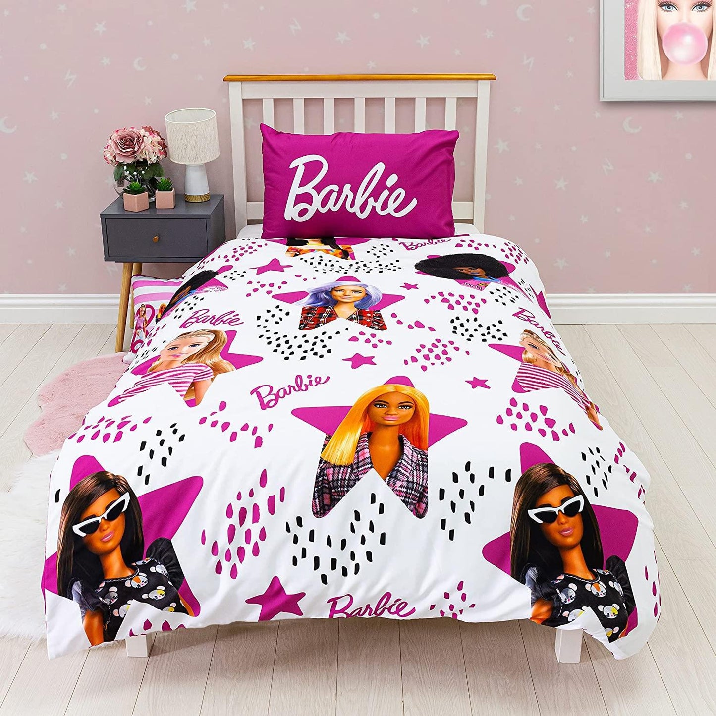 Barbie 'Stars' Single Rotary Duvet Set