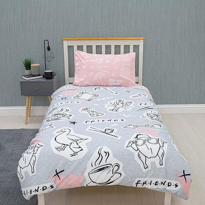 Friends 'Coffee' Single Rotary Duvet Set