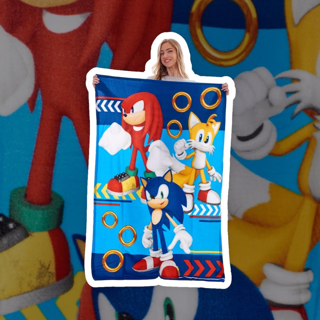 Sonic 'Team' Panel Fleece Blanket